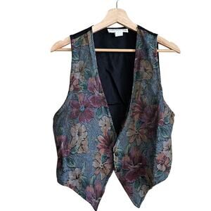 Paris Sport Club vintage carpet vest made in USA 100% cotton women's size small